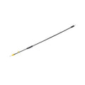 Black door latch cable with yellow connector terminals, straight rod style