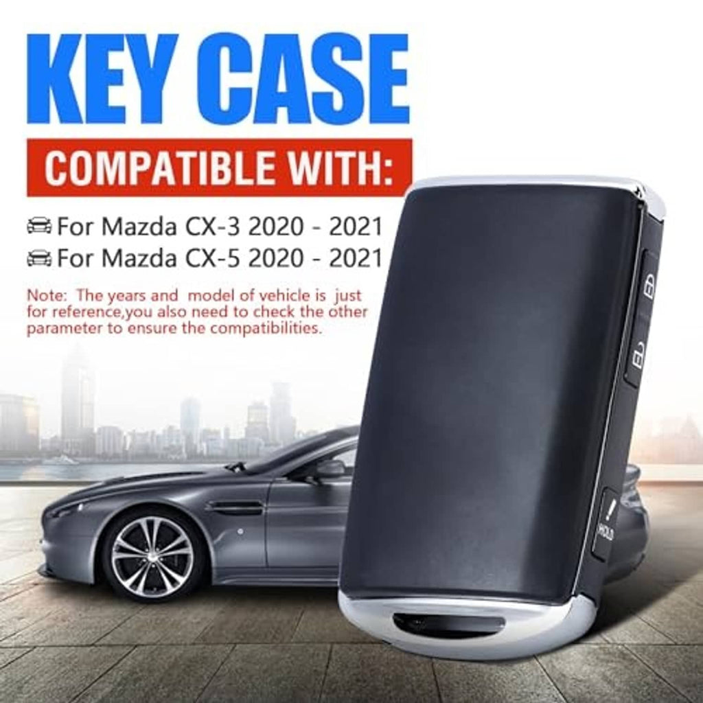 Black key fob case shell cover with side button cutouts and key blade ring