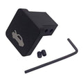 Hood latch release handle repair kit with billet-aluminum black pull and hex key