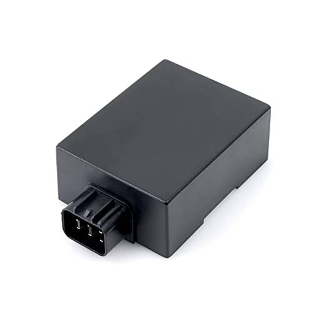 Black ignition control module with electrical connector, no wiring shown