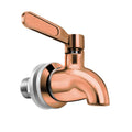 Stainless steel beverage dispenser spigot faucet with copper handle and chrome outlet