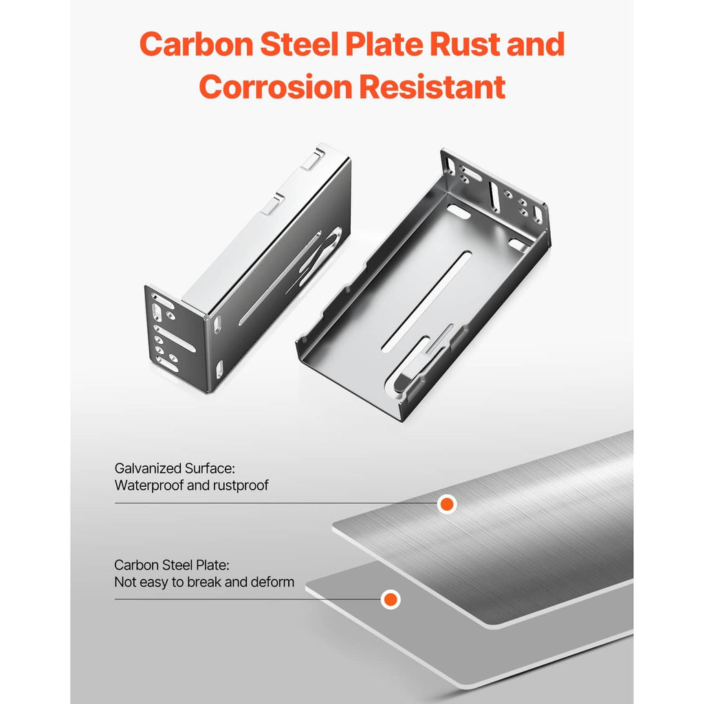 Carbon steel side-mount drawer slide plates with corrosion-resistant silver finish