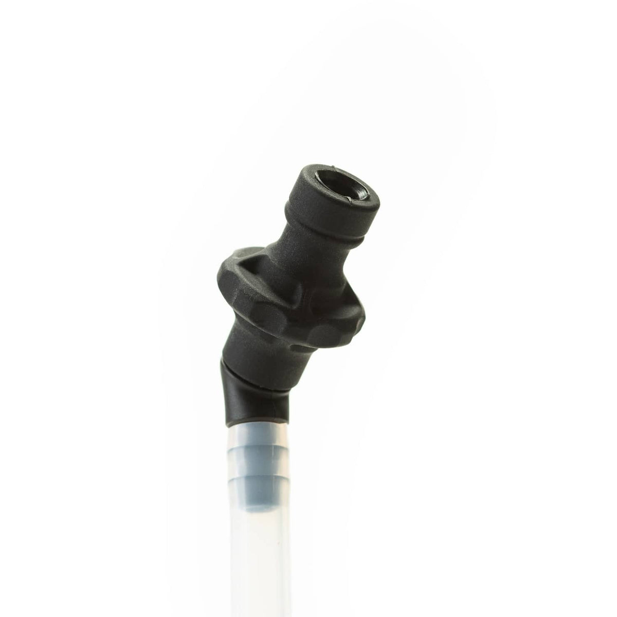 Tubeless sealant injector tip with black connector and clear dispensing tube