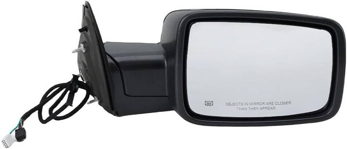 Right mirror power folding heated housing with attached wiring harness