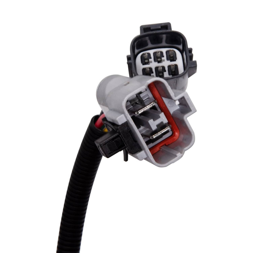 Air suspension compressor electrical connector with black housing and red locking clip