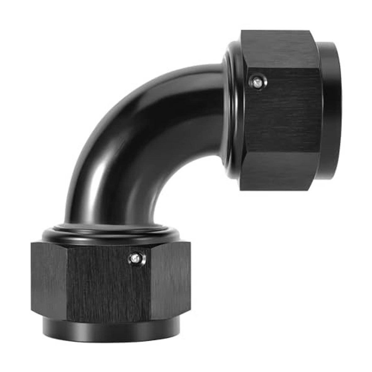 90-degree swivel coupler, dark brushed aluminum with two clamped connections