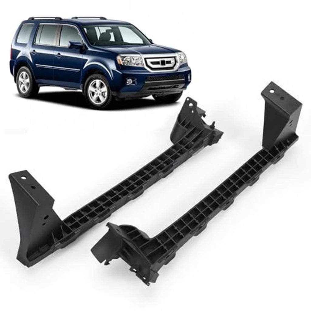 Front bumper headlight under bracket support, black plastic grille-style parts