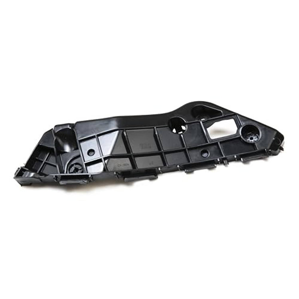 Front bumper retainer bracket support, black plastic bar with circular mounting points