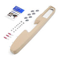 Tan front left armrest repair kit: armrest cover, screws, washers, and instructions