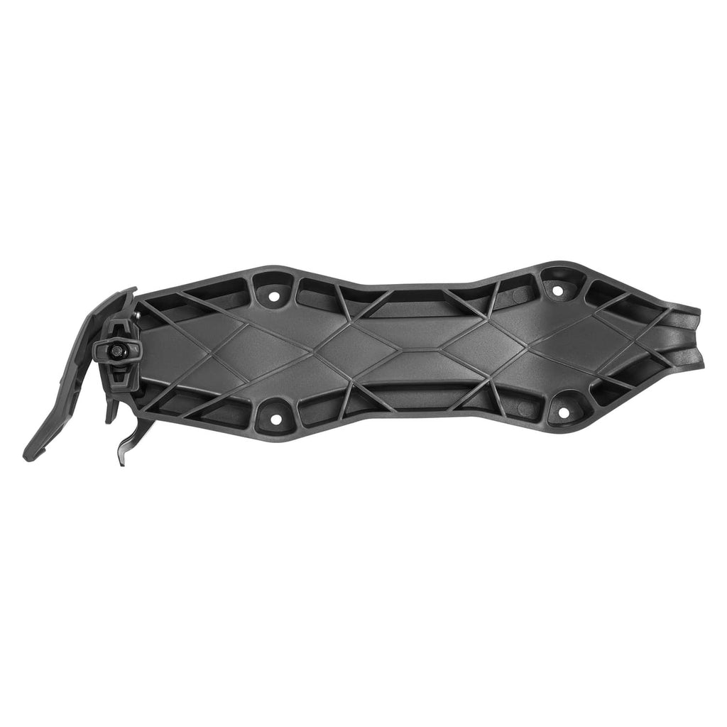 Black PE fuel caddy base kit with mounting bracket and molded lattice panels