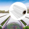 White greenhouse polyethylene film roll with visible inner core and seam texture