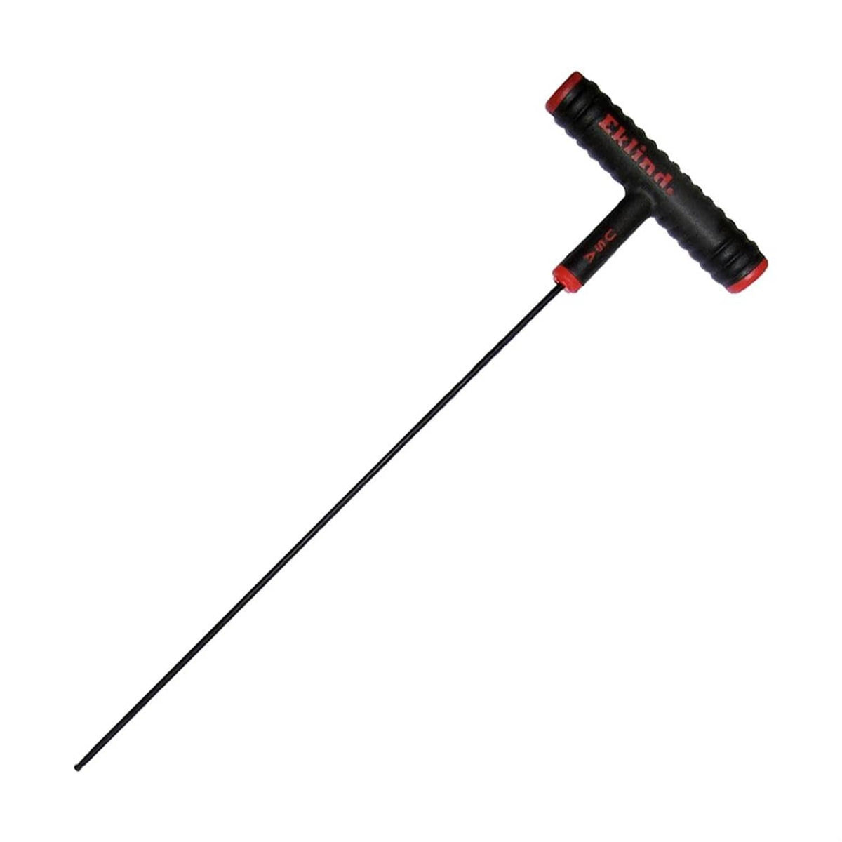 Eklind T-handle hex key with long shaft, black handle and red markings