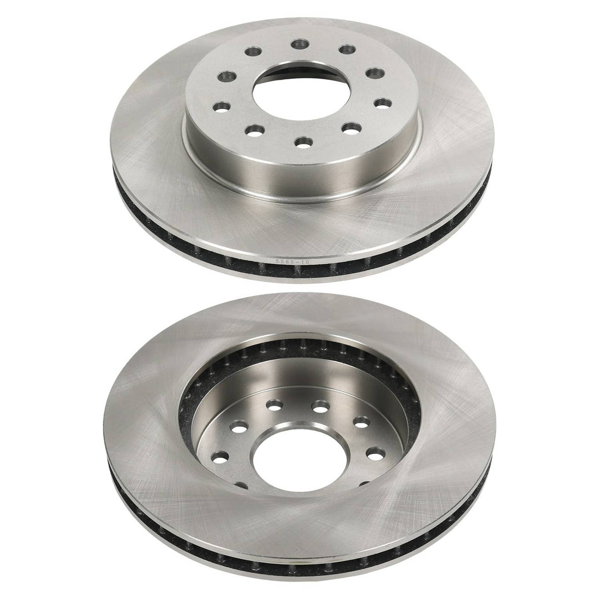 Rear brake rotors set of two, vented with center hub and bolt holes