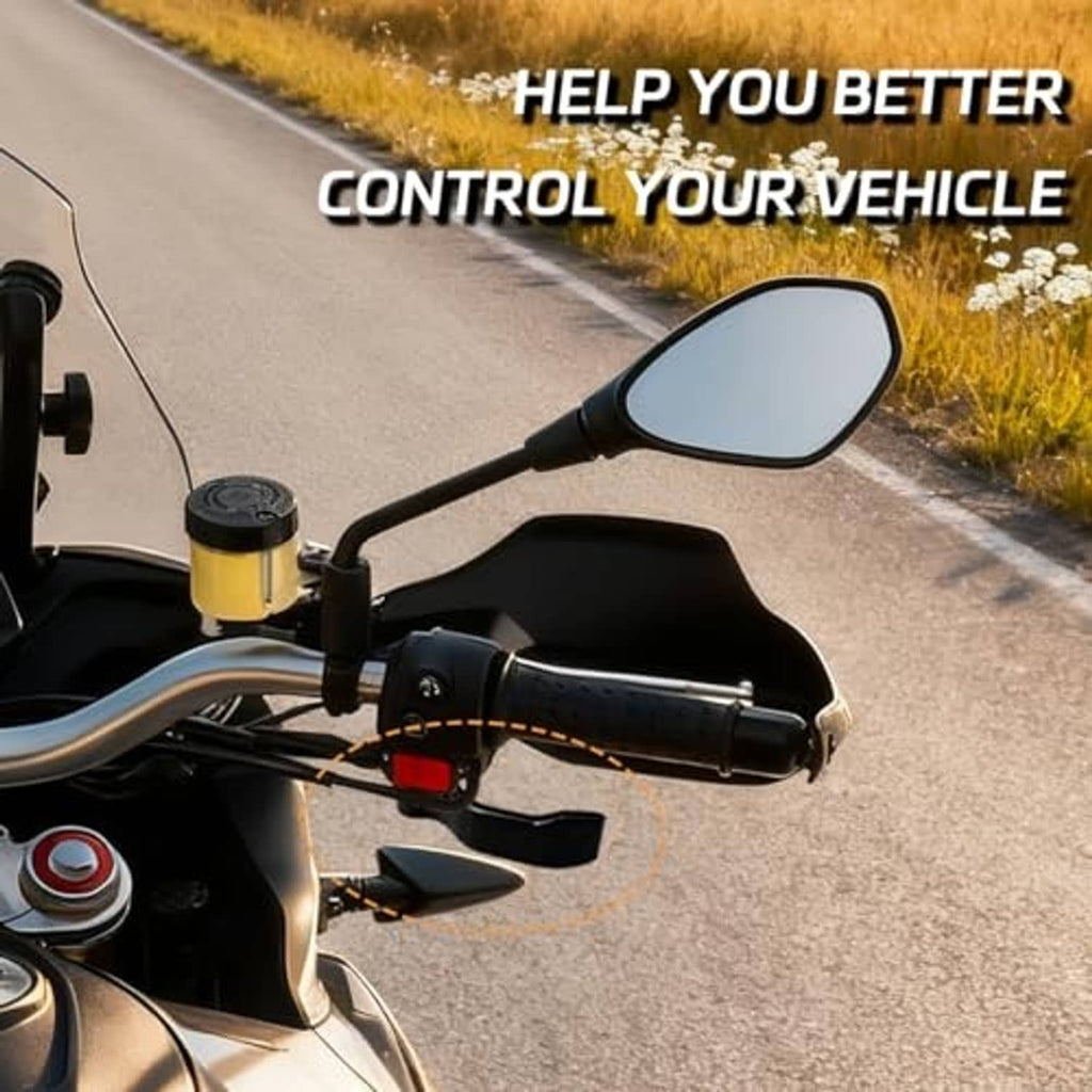Black thumb throttle lever installed on ATV handlebar for thumb operation