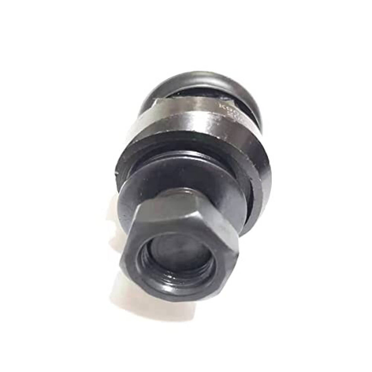 Single front upper ball joint with black housing and threaded mounting stud