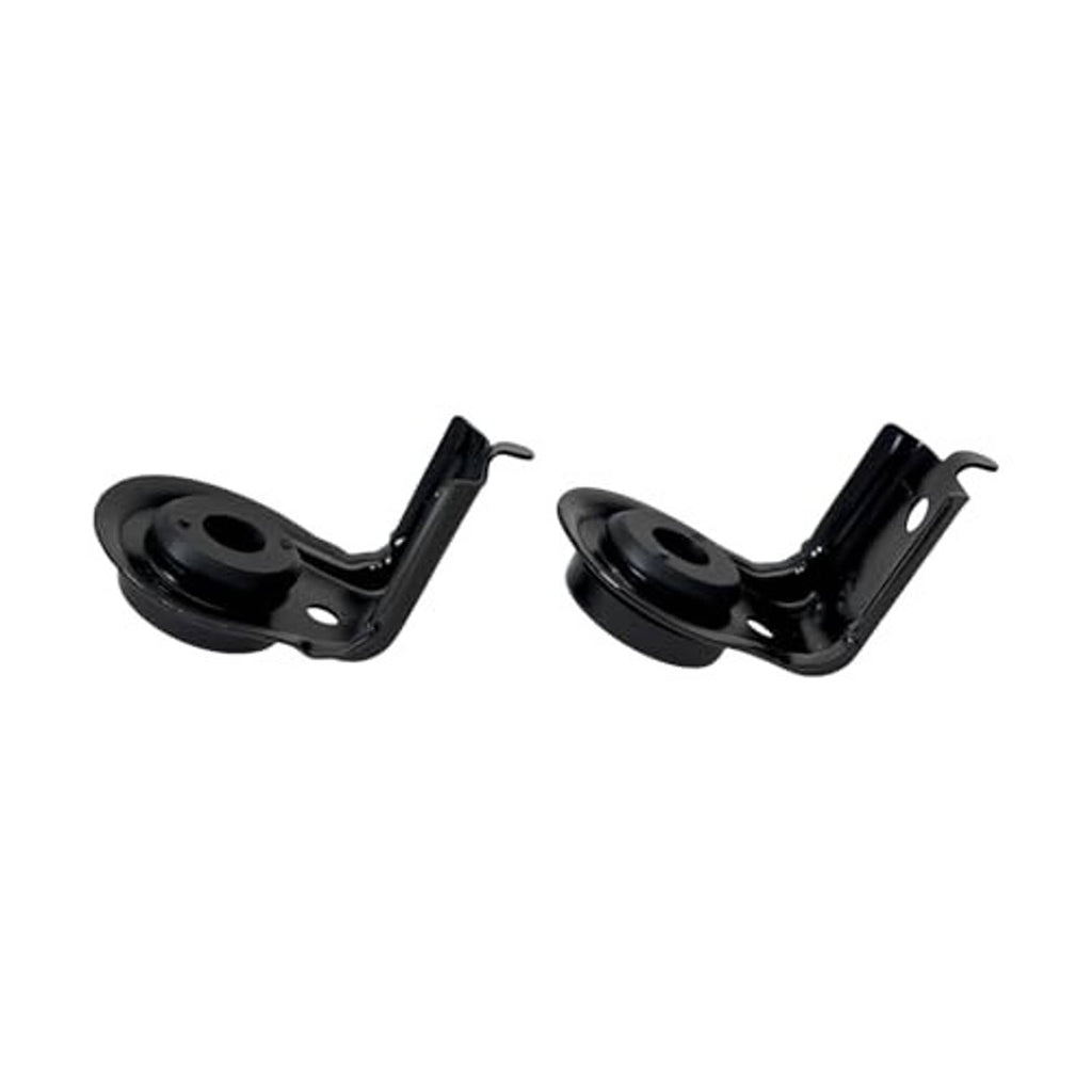 Black upper radiator bracket set with rubber isolators, 2 pcs, side view