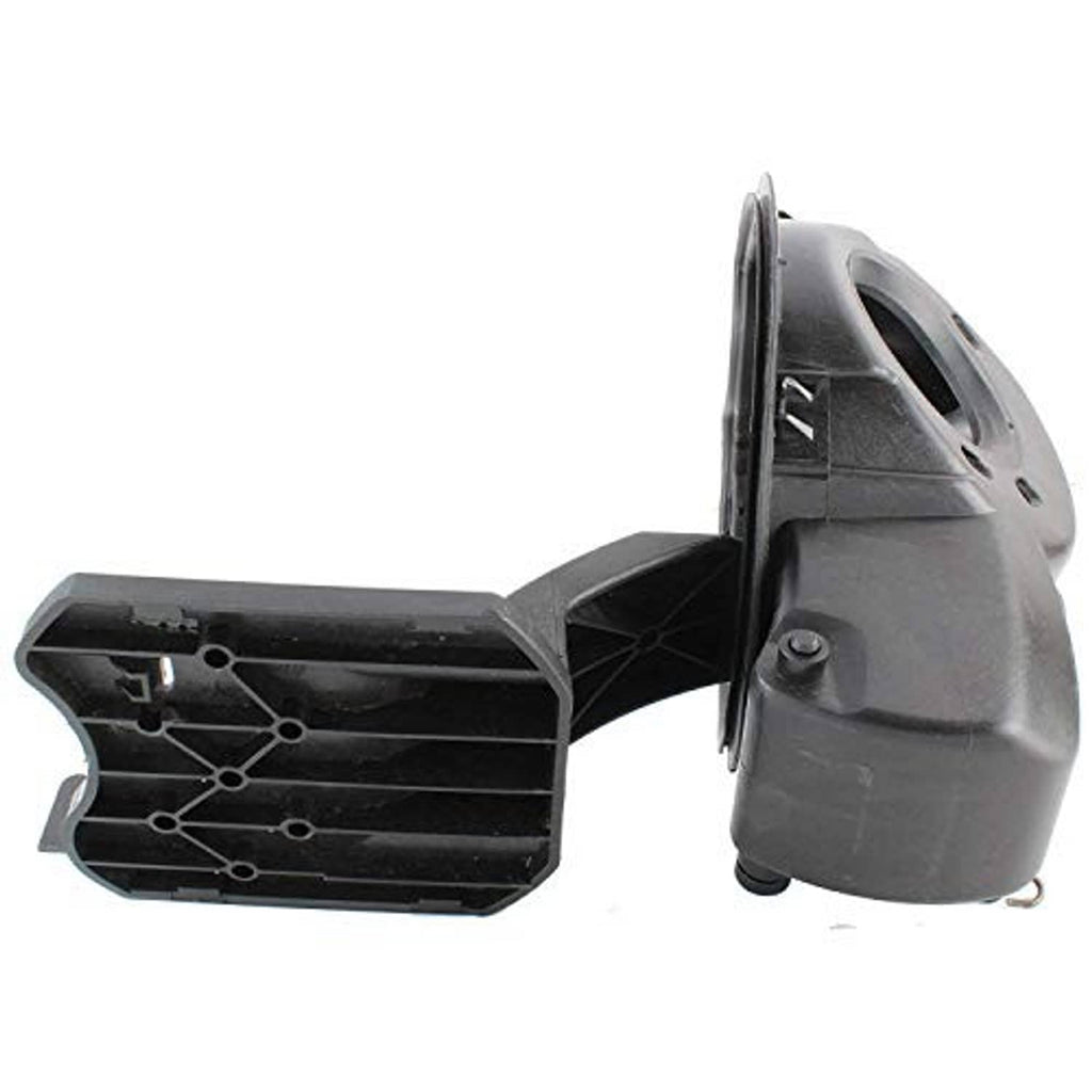 Fuel filler door housing pocket assembly, gray housing pieces with black inner support ribs