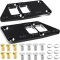 Black engine motor mount adapter plates with bolts and washers hardware set