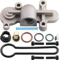 Fuel pressure regulator with fittings and blue spring, metal housing and threaded ports