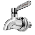 X-Chef stainless steel beverage dispenser spigot with threaded outlet and lever handle