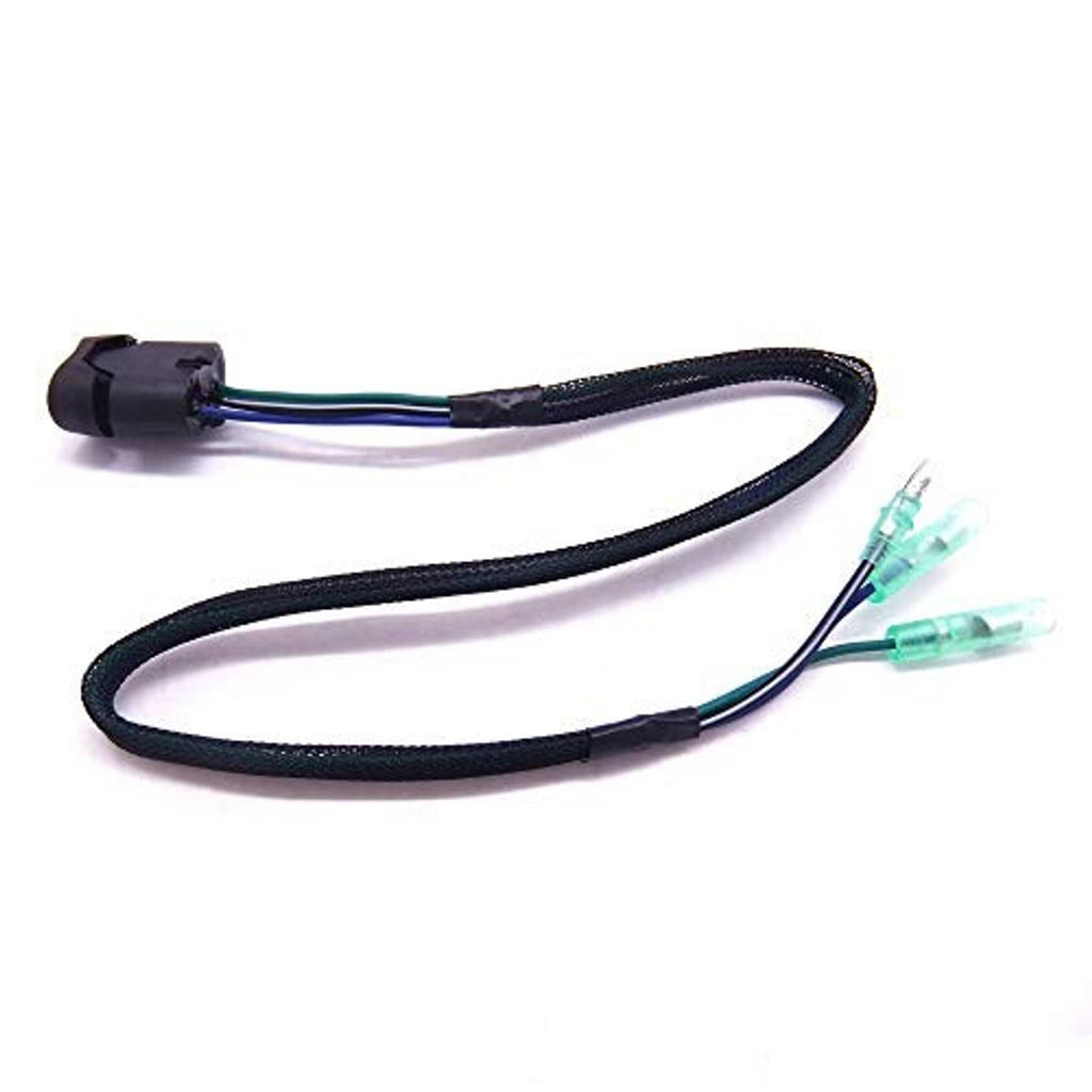 Boat power trim tilt switch harness with black housing and green terminal connectors