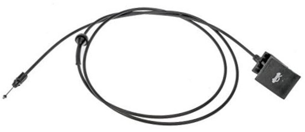 Hood release cable assembly with black housing and two connector ends