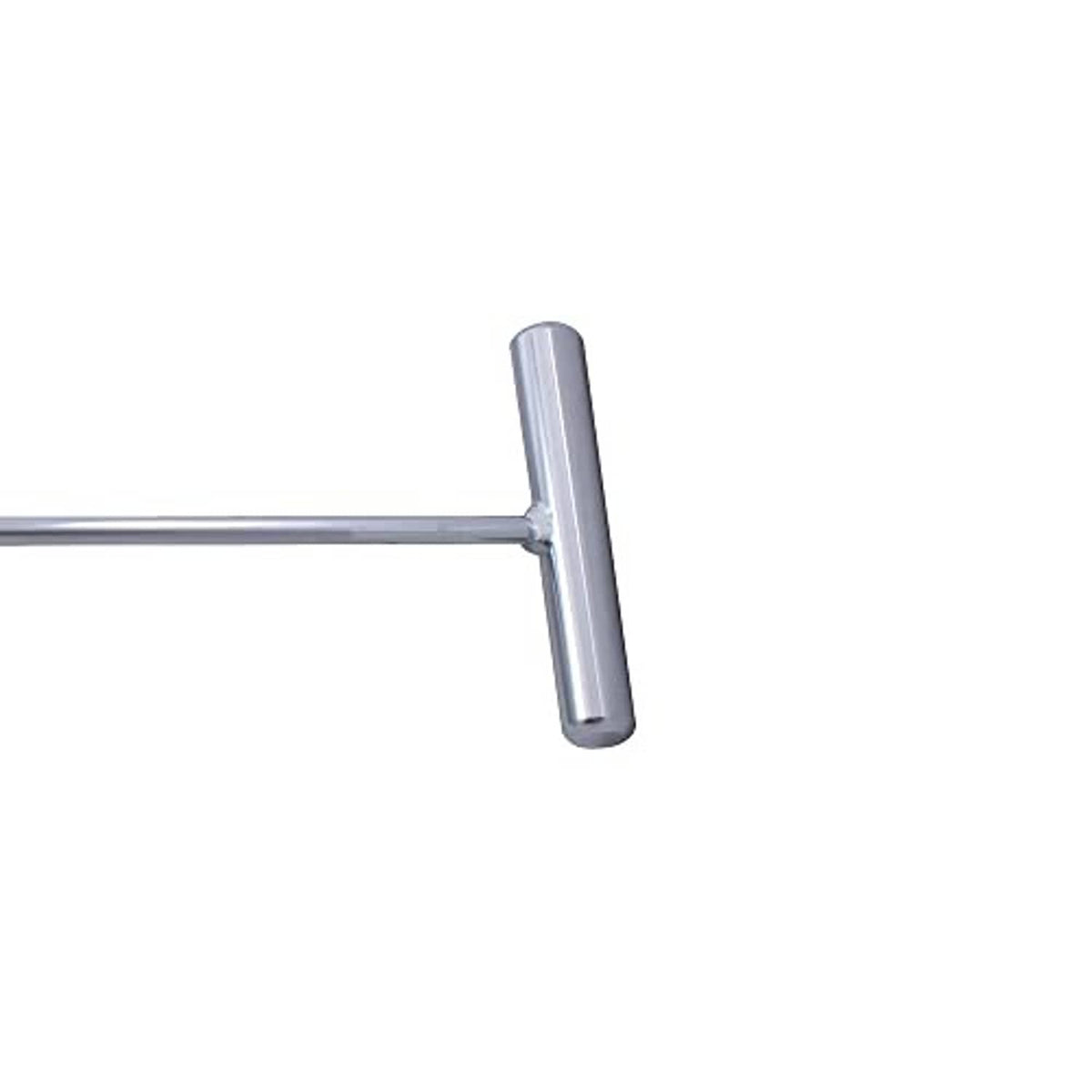 Chrome 5th-wheel pin puller with vertical grip and horizontal pull bar for pins