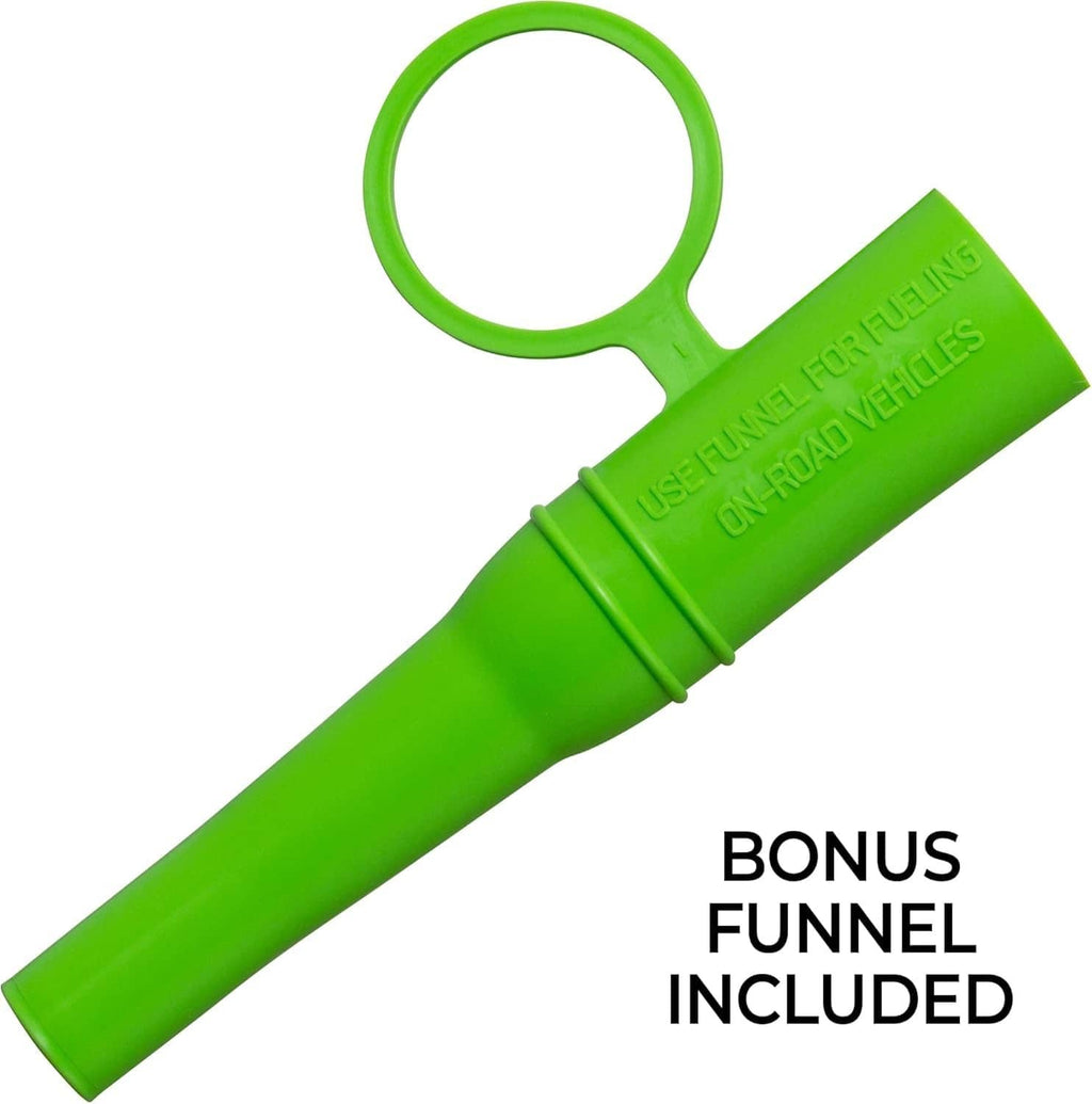 Green bonus funnel attachment with hanging ring handle