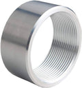 Aluminum weld-on pipe bung fitting with 2 in NPT female threads