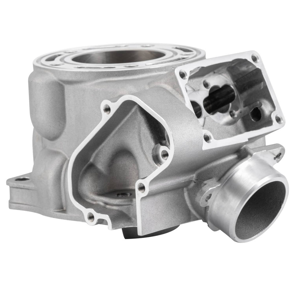 Cylinder top end component with intake/exhaust ports and machined cylinder bore.