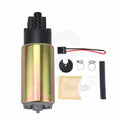 In-tank fuel pump with black housing and iridescent metallic canister
