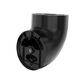 Black ring floodlight cam eave mount adapter with mounting bracket and base