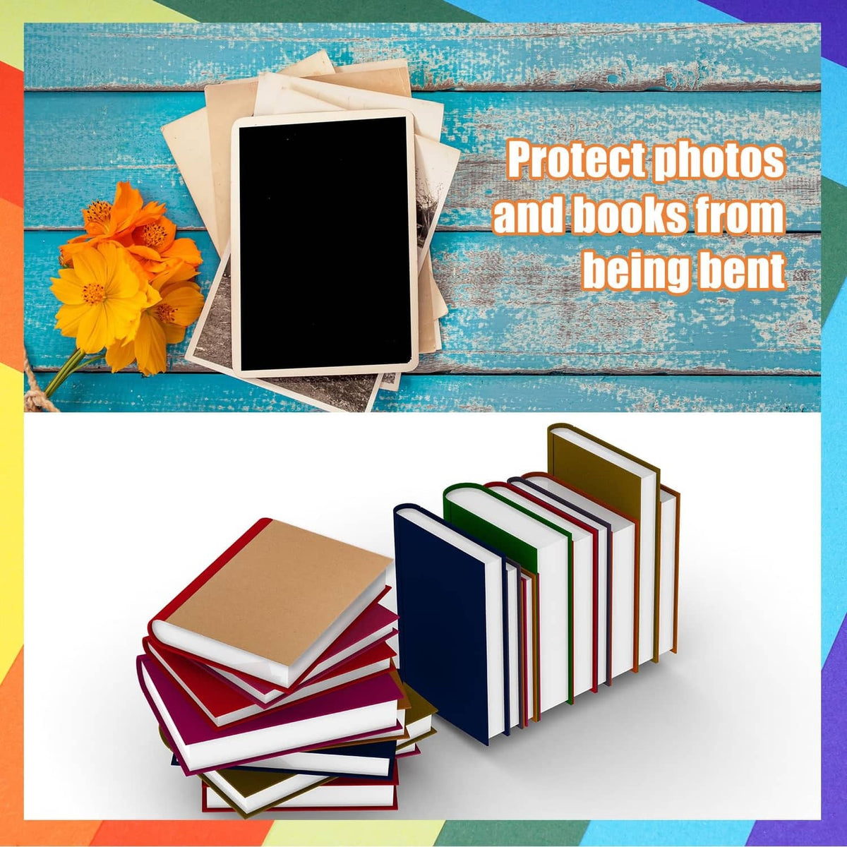 Brown corrugated cardboard sheets for protecting photos and books between layers