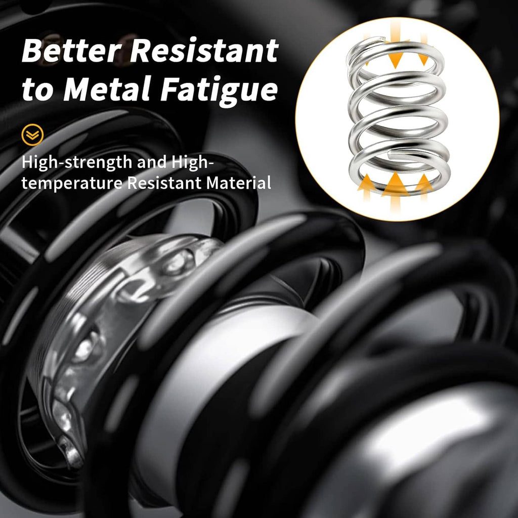 Nickel-plated valve springs, tight coiled close-up detail in metallic silver