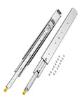 Heavy-duty 32-inch soft-close drawer slide rails, ball bearing, with mounting screws