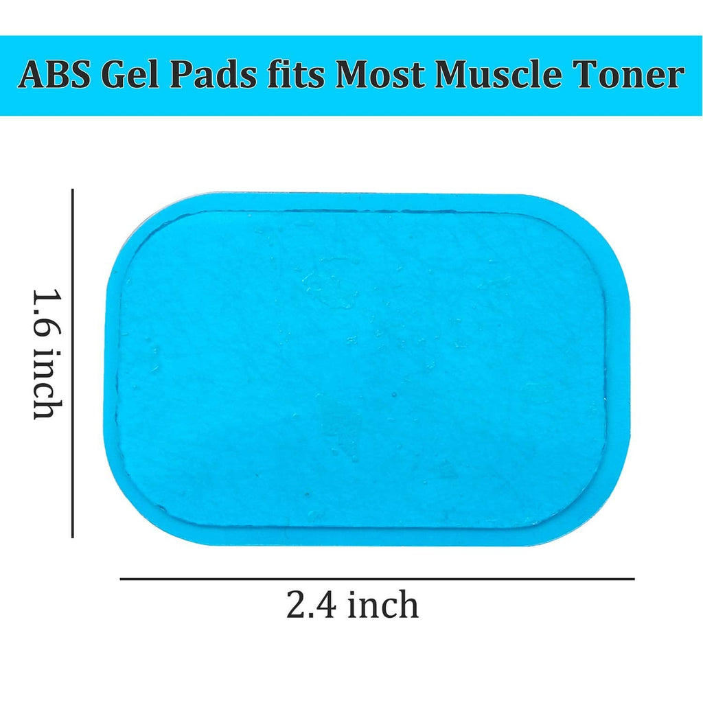 Blue rectangular gel pad, about 2.4 in long, rounded corners for ABS stimulation