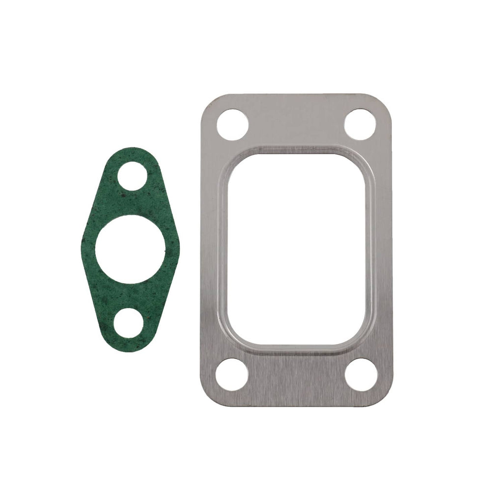 Turbocharger gasket set: square steel gasket with green seal and round gasket