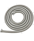 Grey range oven door gasket rope with mounting clips, coiled loop
