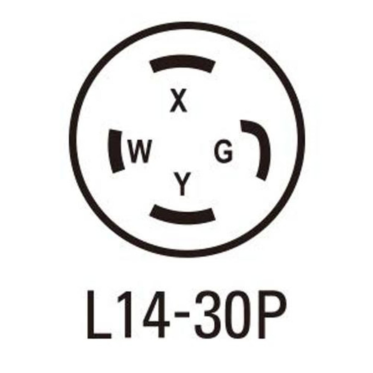 L14-30P twist-lock plug compatibility symbol