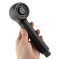 Pull-out sink sprayer head replacement with round spray face and black finish