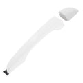 Exterior door handle, white grip with black end cap and mounting base