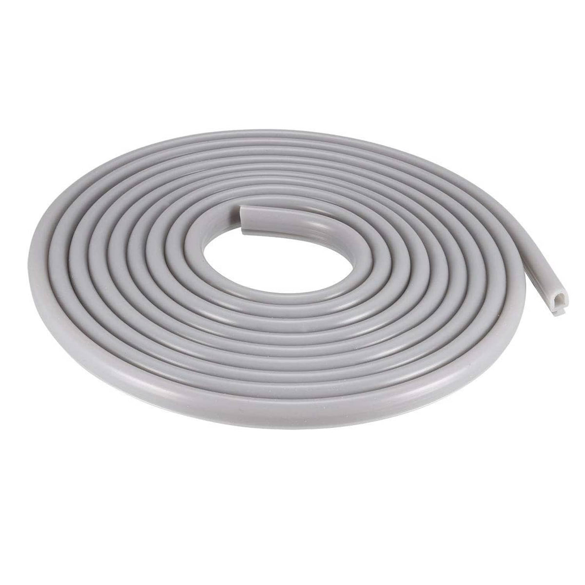 Gray bulb bubble T-slot window weatherstrip seal, rolled length with mounting lip