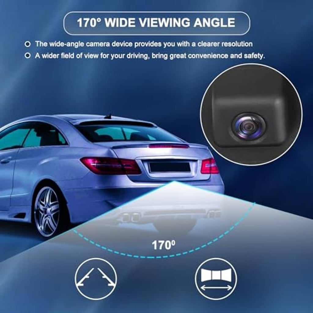 170° wide viewing angle backup camera graphic