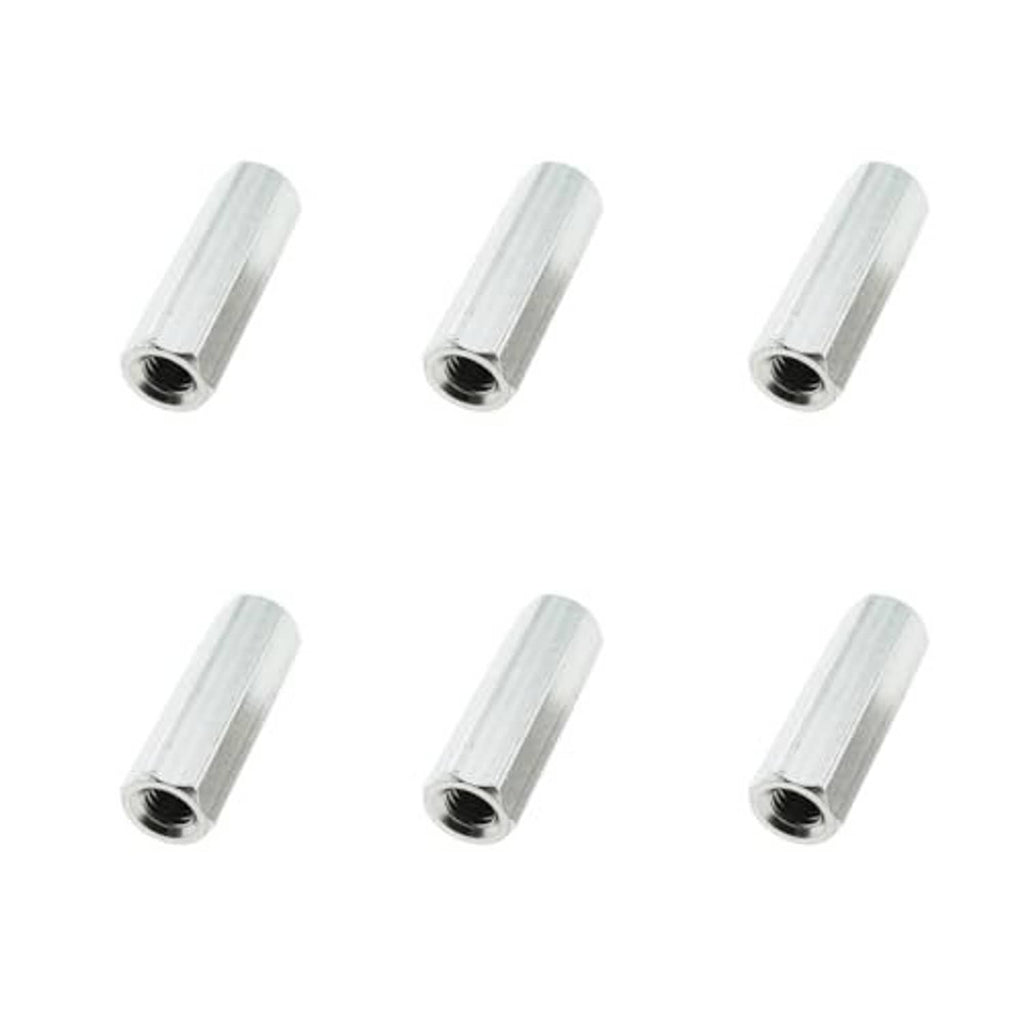 304 stainless steel M5x25 hex socket screws set, silver, head and threaded shaft visible