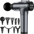 Handheld electric massage gun with ball head and multiple interchangeable attachment heads