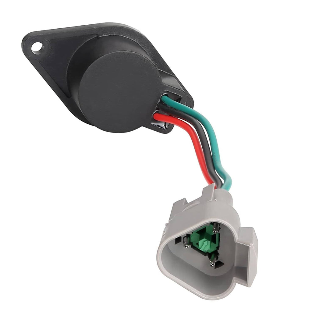 High-speed magnet sensor close-up with connector plug and red/green/black wire leads