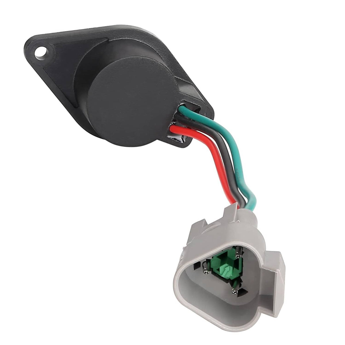 High-speed magnet sensor close-up with connector plug and red/green/black wire leads