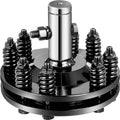 PTO slip clutch with black base and silver center shaft, spiral coil springs