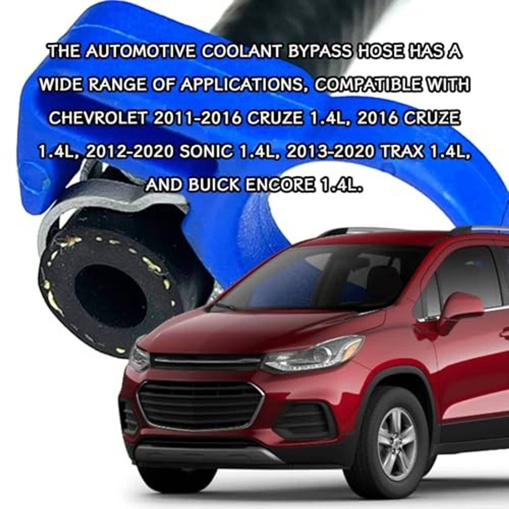 Blue-ring coolant bypass hose with black hose section and small plug
