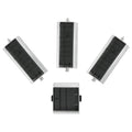 A/C dash vent set with four black slat vents and chrome trim, includes two long and two square pieces.